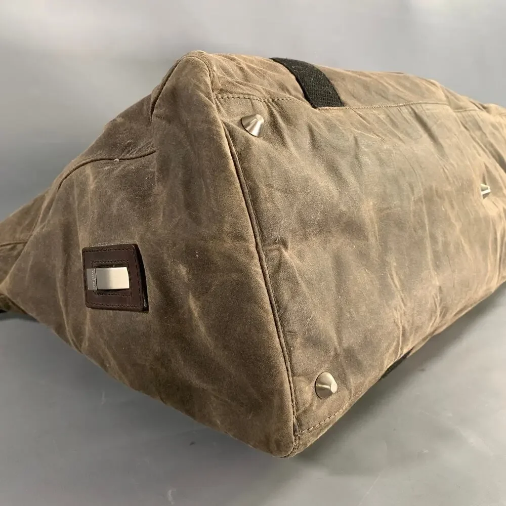 JACK SPADE Brown Black Mixed Fabrics Satchel Bags